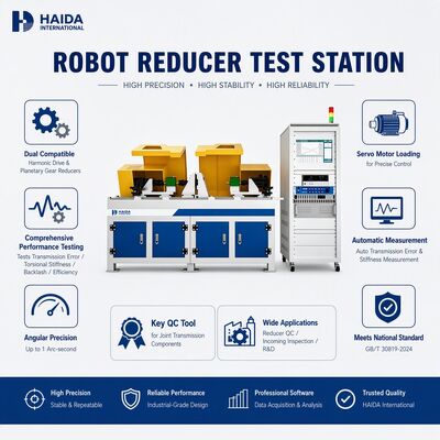 Stacja testowa reduktora robota HD, maszyna do testowania przekładni planetarnych harmonicznych, błąd transmisji, luzy, sztywność 1 sekunda kątowa