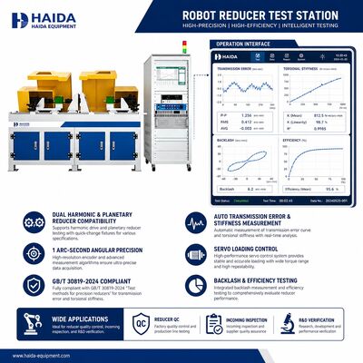 Stacja testowa reduktora robota HD, maszyna do testowania przekładni planetarnych harmonicznych, błąd transmisji, luzy, sztywność 1 sekunda kątowa