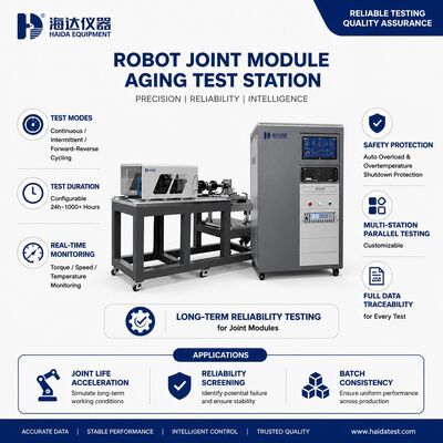 Stacja testowa starzenia modułu przegubu robota, maszyna do testowania trwałości, test żywotności siłownika, ciągły/przerywany cykl 24h/1000h