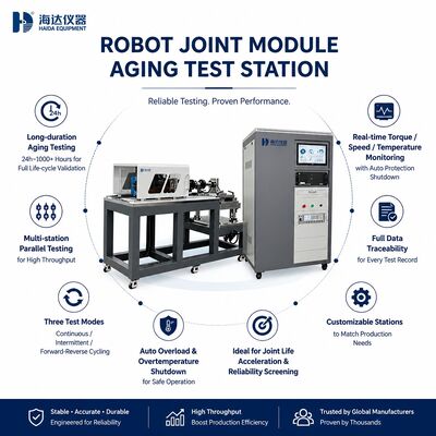 Stacja testowa starzenia modułu przegubu robota, maszyna do testowania trwałości, test żywotności siłownika, ciągły/przerywany cykl 24h/1000h