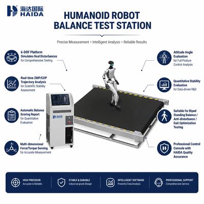 Stacja Testowa Równowagi Robota Humanoidalnego Platforma Ruchowa 6 DOF Urządzenie do Testowania Stabilności Robota Dwunożnego Analiza ZMP COP