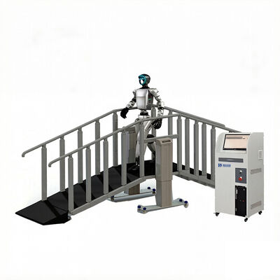 Robot Stair Climbing Test Station Stair Climbing Testing Equipment Dostosowywalne specyfikacje schodów PLC Control Anti Fall Guardrails